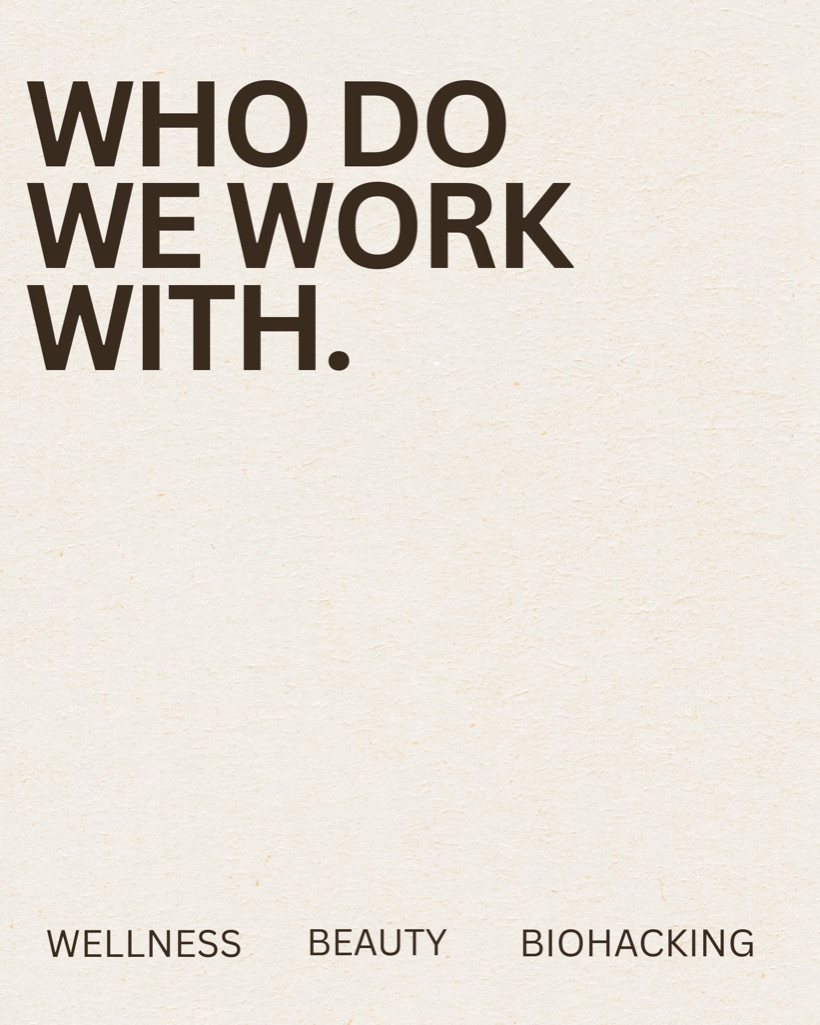 ZENSES Lab post: Who do we work with — wellness, beauty, biohacking
